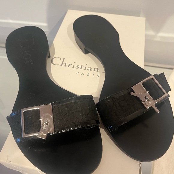 Dior Black Sandals with Silver Buckle - Picture 5 of 15